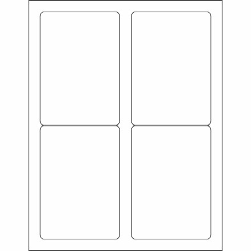 Box Partners LL119 3.5 x 5 in. White Rectangle Laser Labels - Pack of 