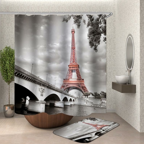 Eiffel Tower Artistic Picture Shower Curtain