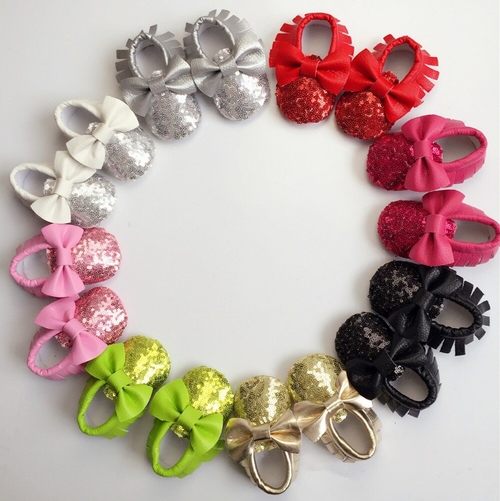 New PU leather Baby Moccasins chrismas gift