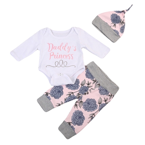 Newborn Kid Baby Girl Floral Clothes Jumpsuit