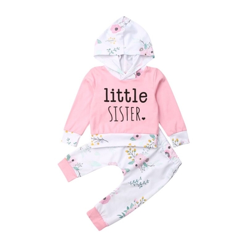 Infant Kids Baby Girl Warm Clothes Sets Letter