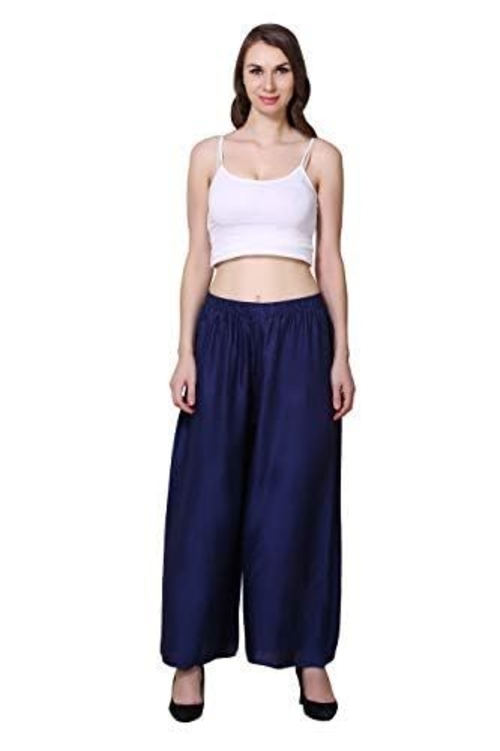 Straight Wide Leg Comfortable Palazzo Trouser Pants For Women Parallel