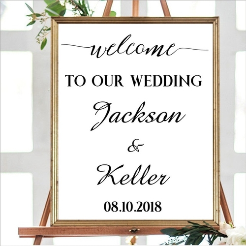 Personalized Welcome TO OUR WEDDING sign Canvas