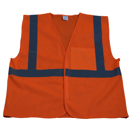 Main OVM2-EC-4X-5X Safety Vest Economy Line Ansi Class Ii Orange Mesh,  image