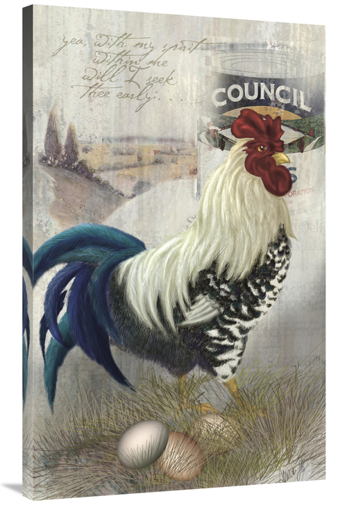 Global Gallery GCS-121130-40-142 40 in. Checkered Past Rooster Art Pri