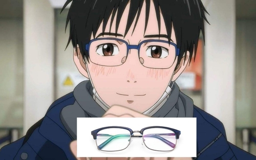 Yuri!!! on Ice Katsuki Yuuri Glasses Blue Half