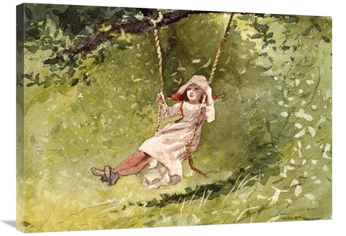 Global Gallery GCS-268129-36-142 36 in. Girl on a Swing Art Print - Wi