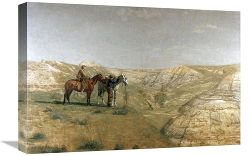 Global Gallery GCS-277458-22-142 22 in. Cowboys in the Badlands Art Pr