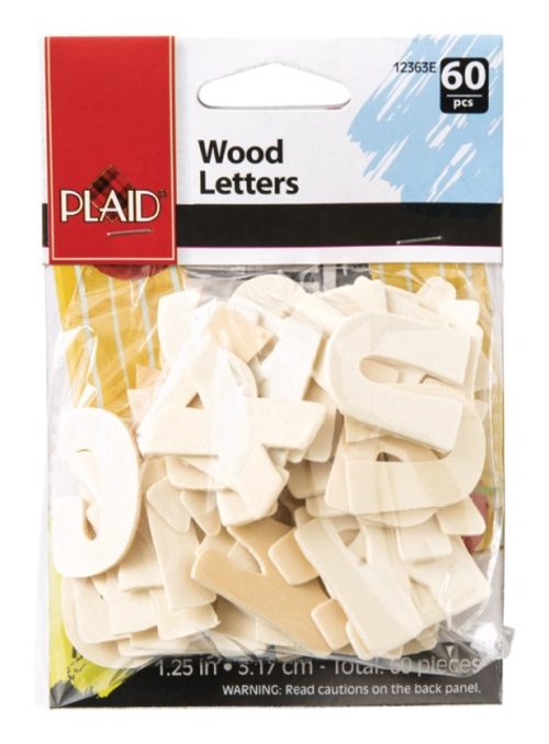 Plaid 12363E 1.25 in. Letters for Scrapbooking- pack of 3