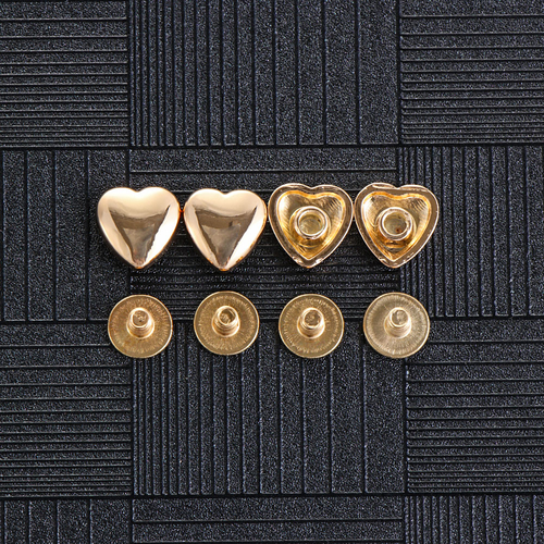 NEW 10 pcs Heart Pattern Rivets Button for Cloth