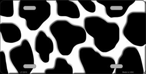 Smart Blonde LP-2919 Black White Giraffe Print Metal Novelty License P