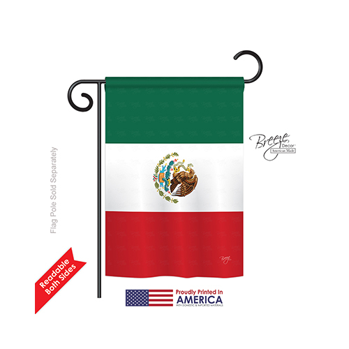 Breeze Decor 58357 Mexico Country 2-Sided Impression Garden Flag - 13 