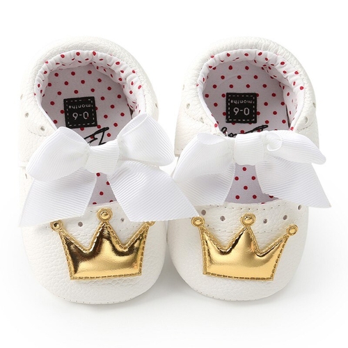 Spring Autumn PU Cute Butterfly Crown Anti slip