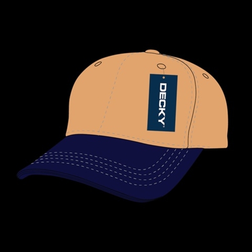 Decky 206-KHANVY Low Crown Pro Baseball Cap- Khakhi & Navy