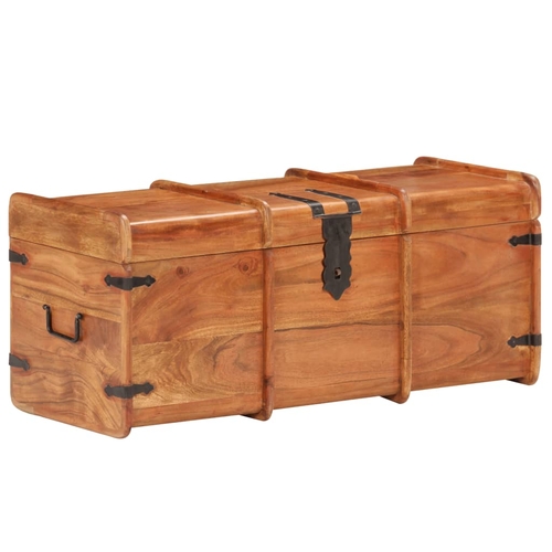 Chest 15.7"x15.7"x15.7" Solid Acacia Wood