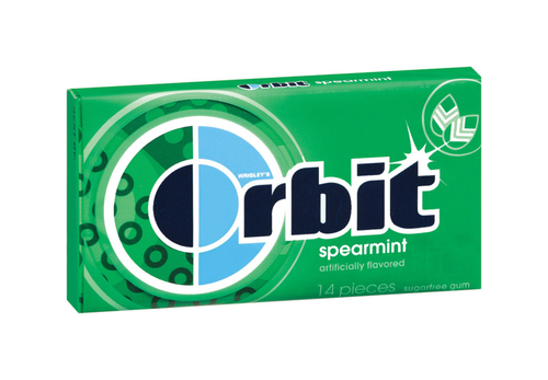 Liberty Distribution 21484 Spearmint Orbit Gum - pack of 12