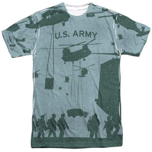 Trevco AR122FB-ATPP-5 Army & Airborne Front & Back Print-Short Sleeve 