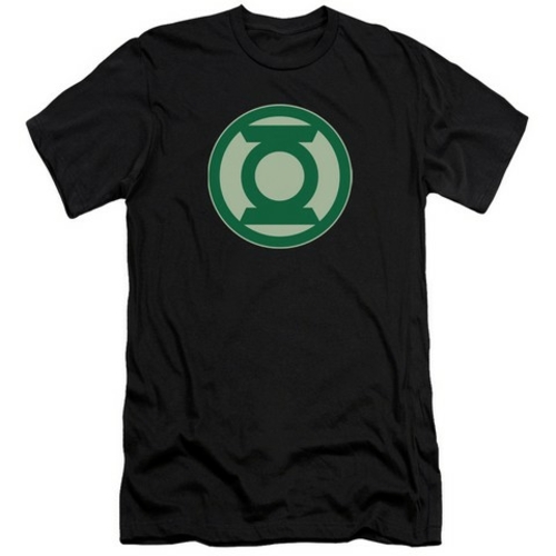 Trevco Green Lantern-Green Symbol Short Sleeve Adult 30-1 Tee, Bla