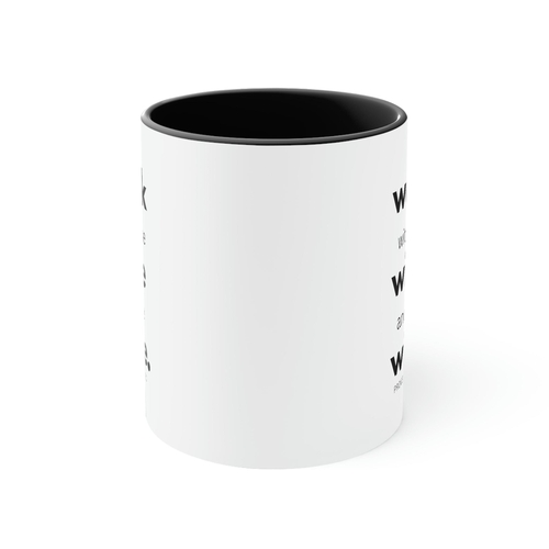 Two-tone Accent Ceramic Mug 11oz - Walk with the Wise and be Wise - Sc