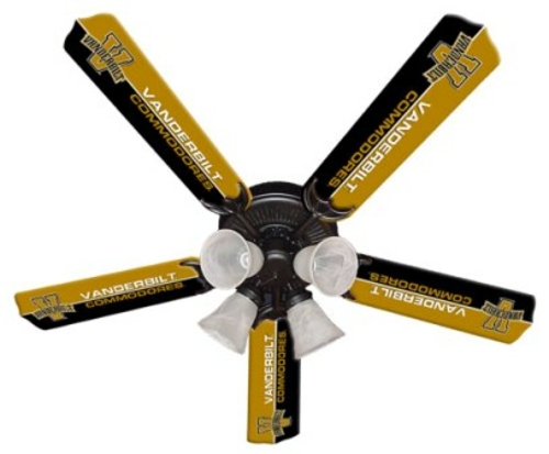 Ceiling Fan Designers 7995-VAN New NCAA VANDERBILT COMMODORES 52 in. C