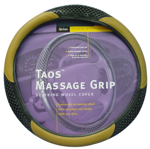 Barjan 04637909 Taos Massage Grip Steering Wheel Cover - Tan