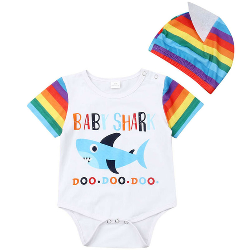 Infant Baby Boy Girl Clothes Rainbow Romper