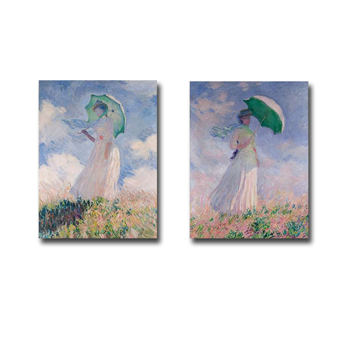 Artistic Home Gallery 1216AM931SAG Views of Woman with Parasol by Clau