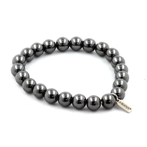 Hematite Bracelet 8 mm Beads.