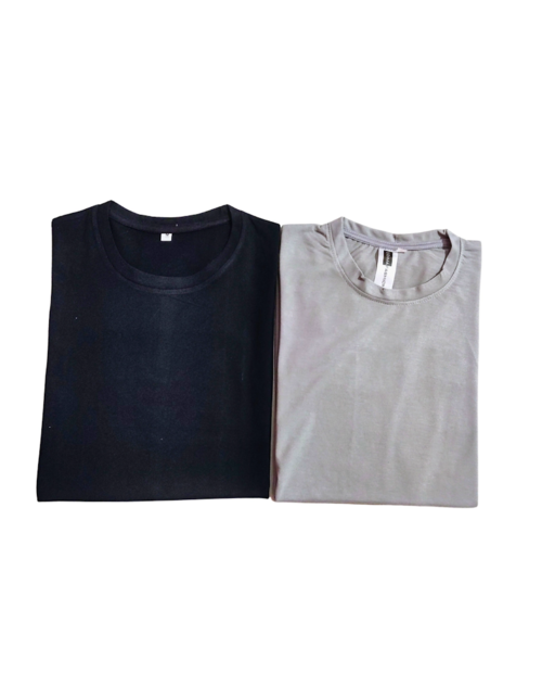 Grey & Black Tshirt Combo Pack(SizeS)(ColorGrey & Black)