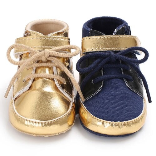 Leather Denim Newborn Baby Girls Anti-slip