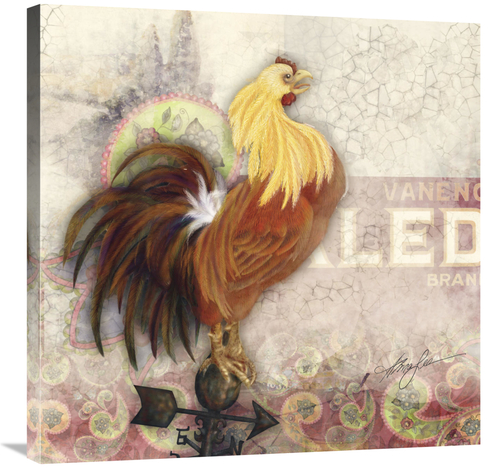 Global Gallery GCS-129886-3030-142 30 x 30 in. Morning Rooster Art Pri