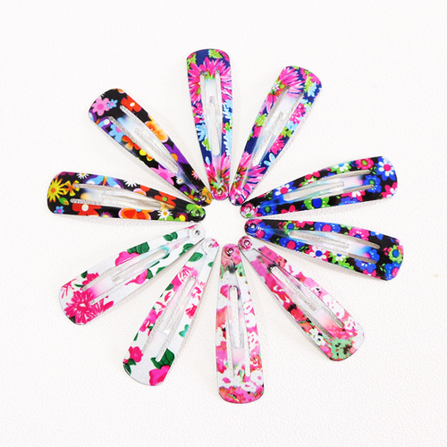 1Pack(10/12PCS)Print Geometric Hair Clips