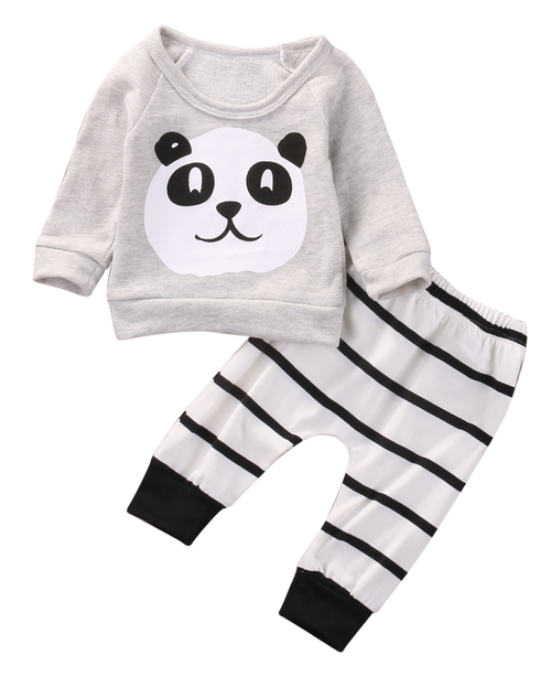 Hot Panda Lovely 2Pcs Newborn Infant Baby Boy