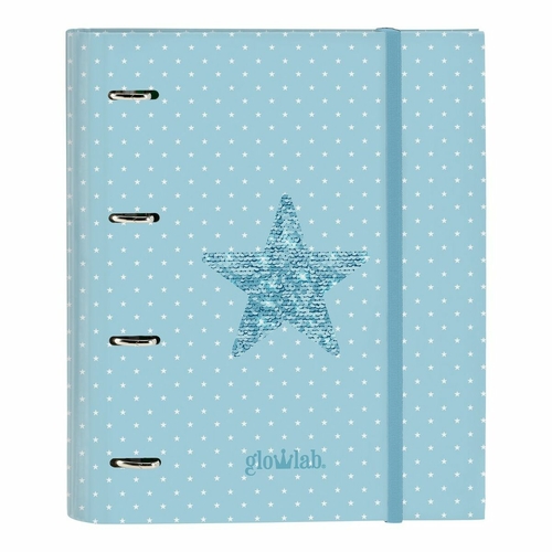 Ring binder Glow Lab Star Light Blue (27 x 32 x 3.5 cm)