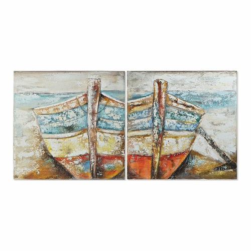 Painting DKD Home Decor Boat 100 x 3,5 x 100 cm Barco Mediterranean (2