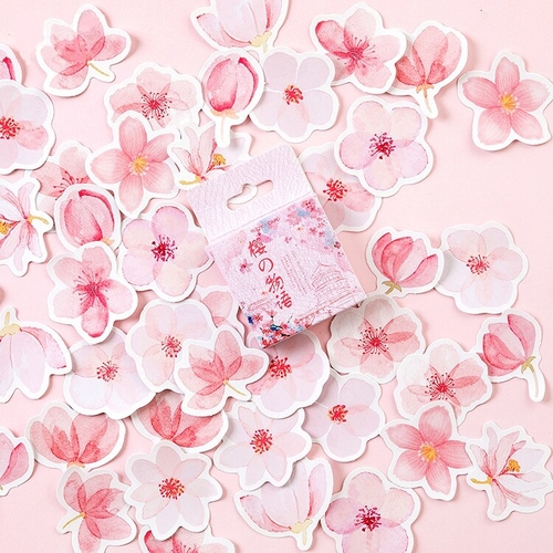 45PCS/PACK Cute Sakura Flower Sticker