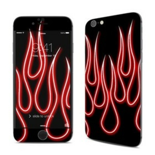 DecalGirl AIP6-NFLAMES-RED Apple iPhone 6 Skin - Red Neon Flames