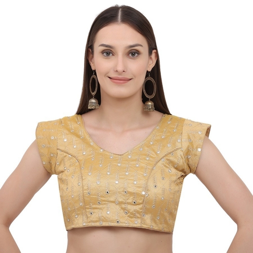 Solid Crop Top For Women And Girls Golden