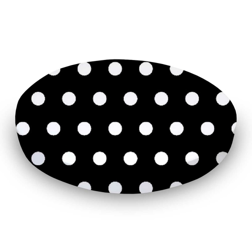 SheetWorld Fitted Round Crib Sheet - 100% Cotton Woven - Polka Dots