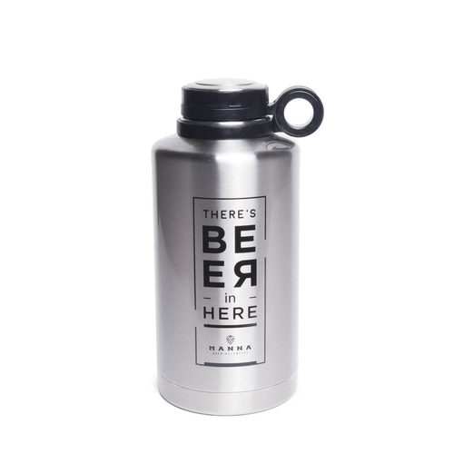 Manna 6407308 64 oz Silver Stainless Steel - There is Beer in Here Rin