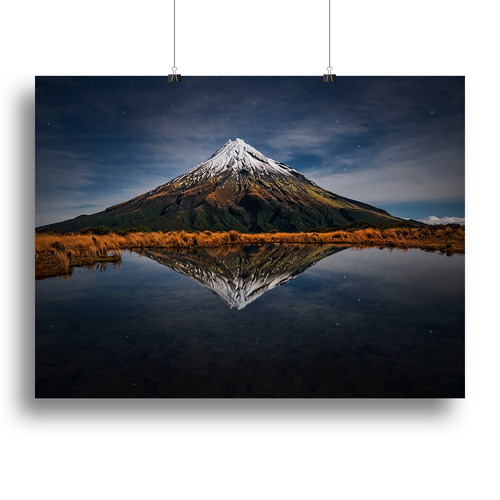 Mount Taranaki A Starry Night Canvas Print or Poster