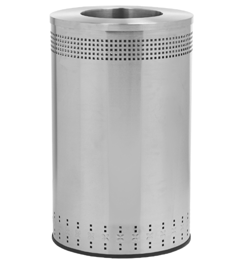 Commercial Zone 782329 Imprinted 360 Degrees with Open Top- Stainless 