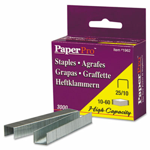 PaperPro 1962 Heavy-Duty Staples- 3/8&quot; Leg Length- 3000/Box