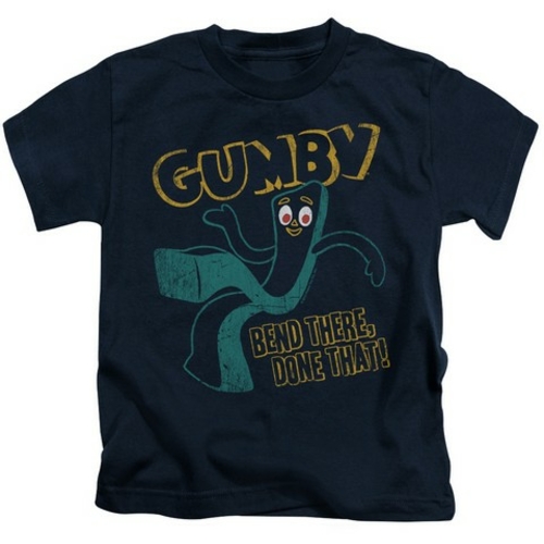 Trevco Gumby-Bend There Short Sleeve Juvenile 18-1 Tee- Navy - Medium 