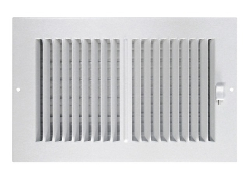 Greystone CA102M10X06 2-Way Aluminum Sidewall Ceiling Register  10 x 6