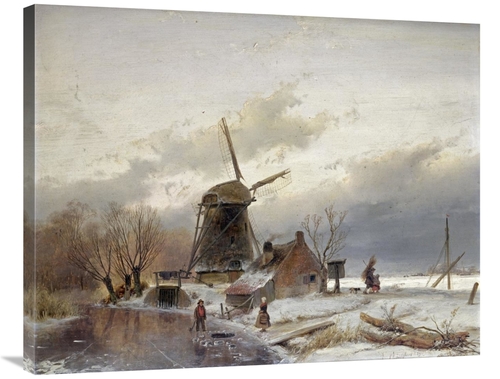 Global Gallery GCS-268519-36-142 36 in. A Frozen River Landscape with 