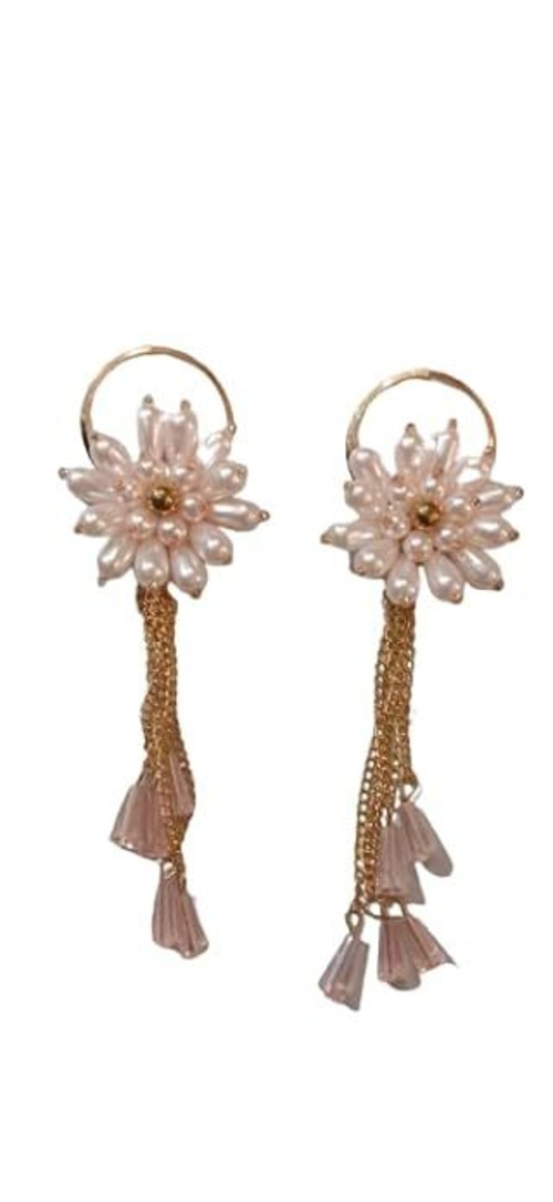 Fashion Earrings for Woman & Girls (Creamy Pink)