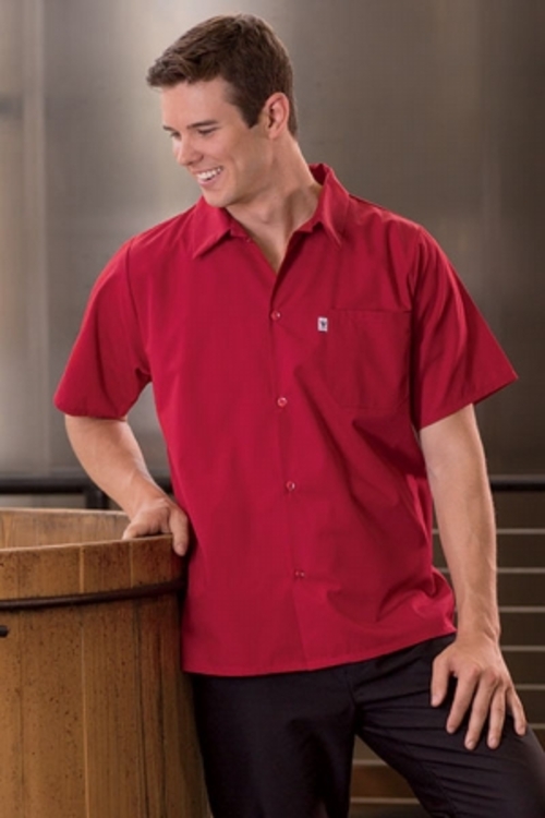 Vtex 0920-1902 Utility Shirt 5 Button 65-35 Red Sm