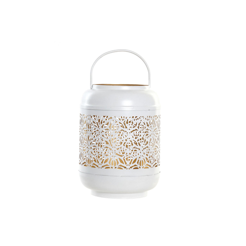 Lantern DKD Home Decor White Orange Golden Aluminium Plastic 15 x 15 x