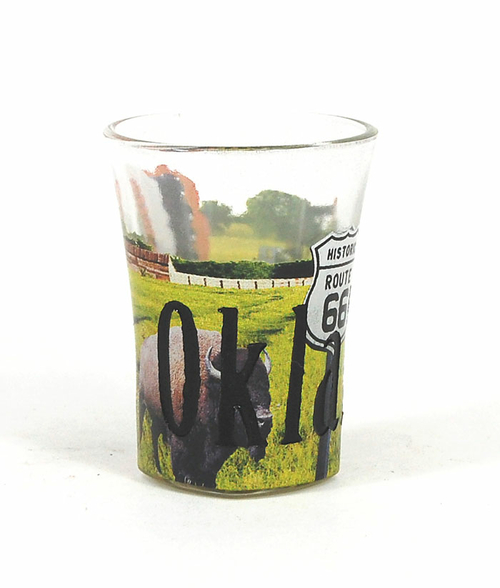 Americaware SGOKL02 Oklahoma Full Color Etched  Shot Glass